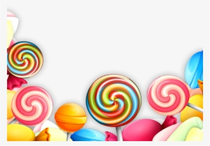 Cartoon Colored Lollipop Decoration Vector About Hand - 棒 棒 糖 背景