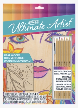 Ultimate Artist Wood Panel Painting Girl - Roseart Ultimate Artist 40 Page Coloring Book