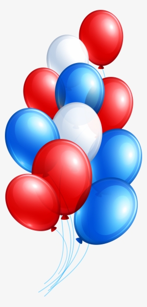 Balloon Clipart 4th July - Blue Red Balloon Png