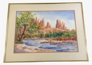 Original Watercolor Painting Works On Paper, Signed - Painting