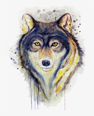 Bleed Area May Not Be Visible - Wolf Head Painting