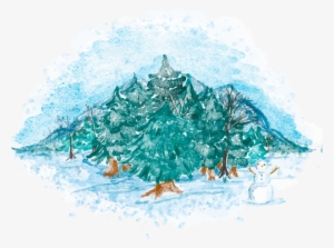 Graphic Library Moonlight Drawing Watercolor - หิมะ สี น้ำ