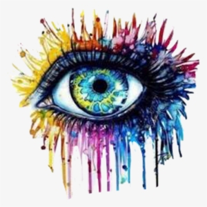 Eye Sticker Challenge On Picsart Jpg Free Library - Watercolor Art Eye