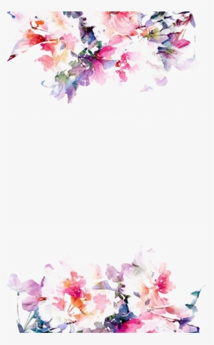 Download Watercolor Flower Border Png Flower Watercolor Transparent Png 564x910 Free Download On Nicepng