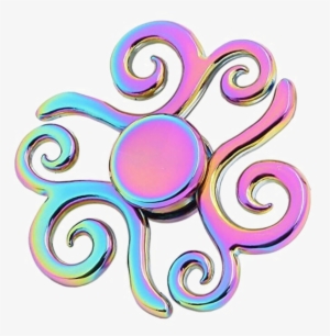 Rainbow Fidget Spinner Png Image With Transparent Background - Fidget Spinner Rainbow Metal