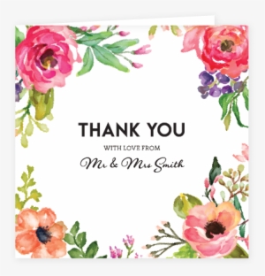 In Bloom Thank You Card Black On White - Scrapbook Customs Mini Craft West Virginia Love Stickers
