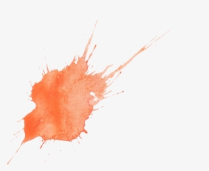Orange Splatter Transparent - Watercolor Painting