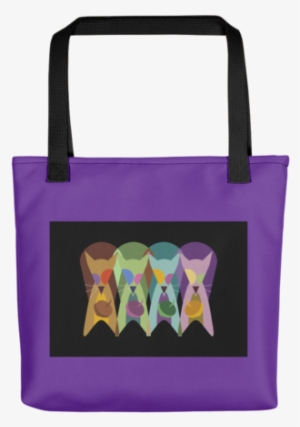 Leather Eyelet Print Canvas Tote Bag