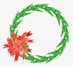 Hand Painted Christmas Wreath Png Transparent - Portable Network Graphics