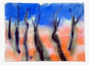 Cork Trees - Watercolor Painting