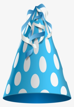 Party Hat Blue Transparent Clip Art - Blue Birthday Hat Png