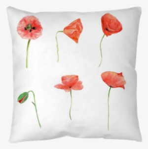 Red Poppy, Watercolor Flower Collection, Floral Hand - Papavero Acquerello