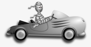 Car Clipart Halloween - Mummy Driving