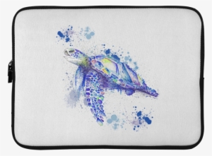 Watercolor Sea Turtle Laptop Sleeves - Watercolor Painting