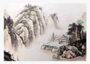 Chinese Landscape Watercolor Painting Poster • Pixers® - Watercolor Painting