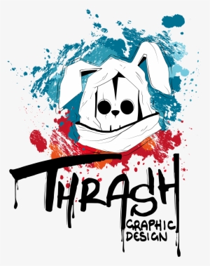 Thrash Graphic Design Is A Sketchy Graphic Design With - Poster