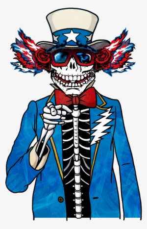 Uncle Sam From The Epic Tour Grateful Dead Patches, - Grateful Dead Skeleton Uncle Sam