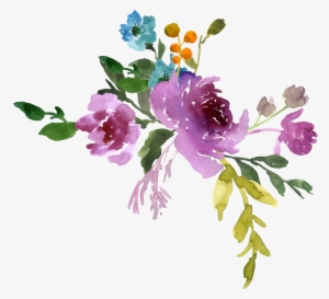 Relationship - Purple Watercolor Flowers Transparent
