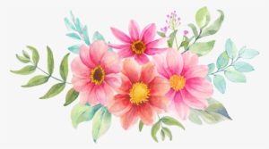 Clipart Images, Flower Art, Watercolor Art, Flower - Blumenfeld-blumenstrauß Runder Aufkleber
