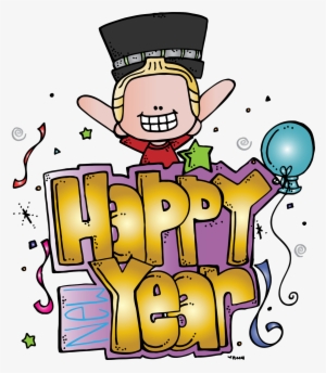 Melonheadz Illustrating Happy New Year Freebie - Clip Art