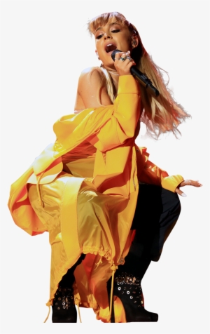 Ariana Grande In Yellow Dress On Stage Png Image - Iheartradio Music Festival