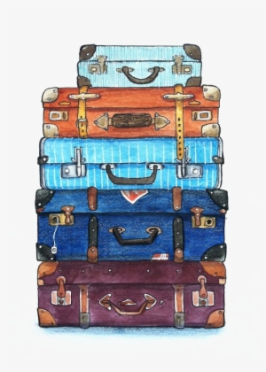 Clip Transparent Download Travel Painting Suitcase - Luggage Watercolor