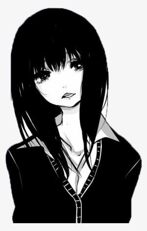 Anime Girl Png By Sofabunny  Anime Girl Black And White Transparent PNG   500x600  Free Download on NicePNG