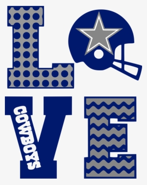 Dallas Cowboys Clipart Blue - Love Dallas Cowboys Svg