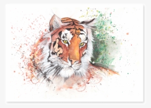 Power Tiger - Tiger Watercolor