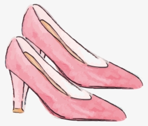 Heels Drawing Watercolor - Png Transparent Pink Heel Art