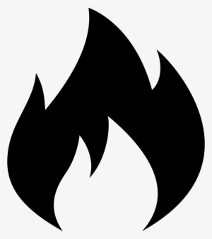 Fire Comments - Black And White Fire Png Clipart