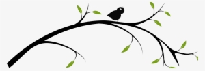 Birds On A Branch Clip Art - Easy Tree Branch Drawing