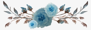 Ftestickers Watercolor Flowers Flowerswag Blue - Blue Watercolor Flowers Png