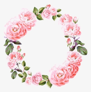 Wreath Svg Watercolor - Pink Floral Wreath Png
