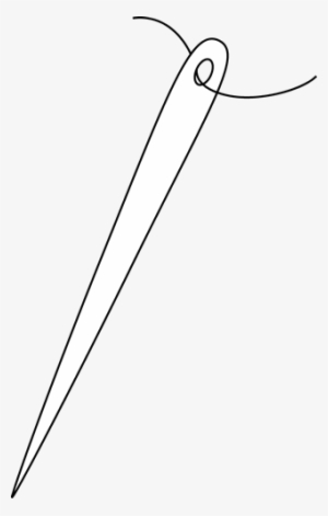 Black And White Black And White Needle - Sewing Needle White Png