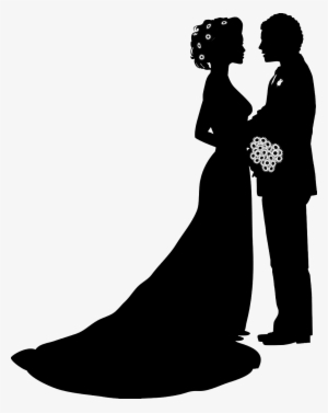 Indian Wedding Png Fonts Transparent Indian Wedding - Bride And Groom Silhouette Couple