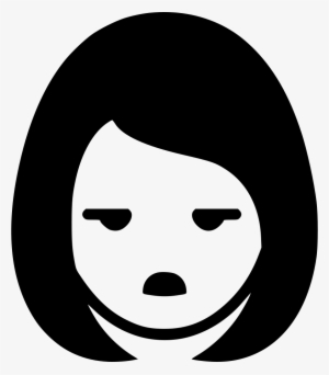 Dull Glare Girl Woman Comments - Sad Woman Face Icon