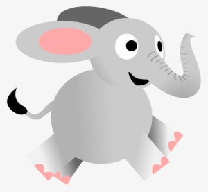 Big Image - Elephant Running Clipart