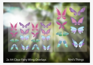 Nini's Things Clear Overlays 2x A4 Sheets Fairy Wings - Fairy