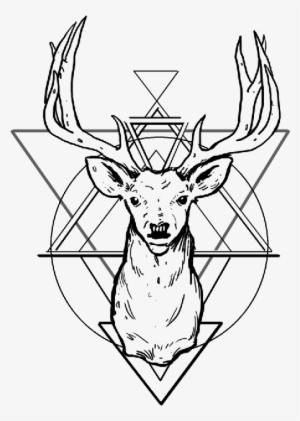 Geometric Antlers Png - Geometric Deer