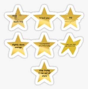 "gold Star Sticker Pack" Stickers By Emmycap - Sticker