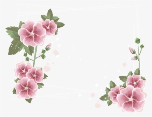 Arboles Y Flores Png - Free Pink Flowers Border Clip Art