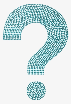 Question Mark Turquoise - Aboriginal Dot Painting Circle