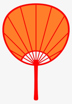 Orange Japanese Clip Art At Clker Com - Hand Fan Clipart Png