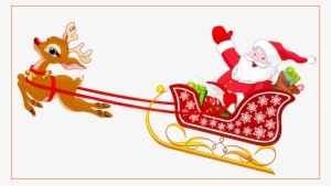 Png Royalty Free Stock Amazing Santa And Reindeer With - Santa Claus And Reindeer Clipart