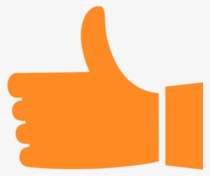 Thumbs Up Icon - Orange Thumb Up Icon