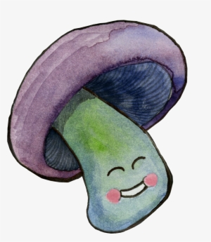 Blue Kirby With Purple Cap - Cartoon