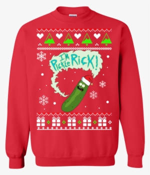Rick And Morty I'm Pickle Rick Christmas Sweatshirt, - Kristensdesignsstore Pickle Rick! Custom Painted Shoes
