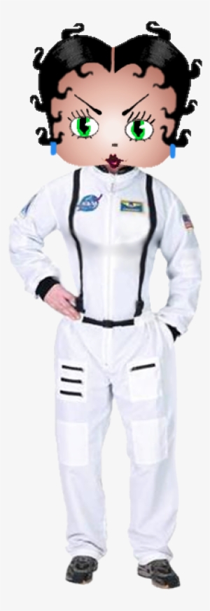 Betty Boop Astronaut Photo Bettyboopastronaut - Adult Astronaut Suit In White - Size Small