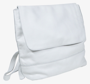 Room Backpack In White Leather - Shoulder Bag
